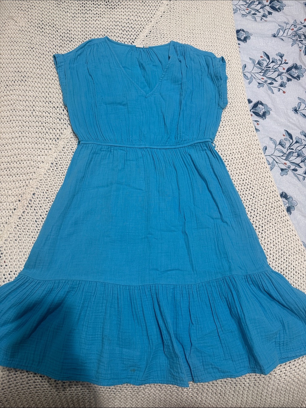 GAP woman  Teal Blue Tiered Dress